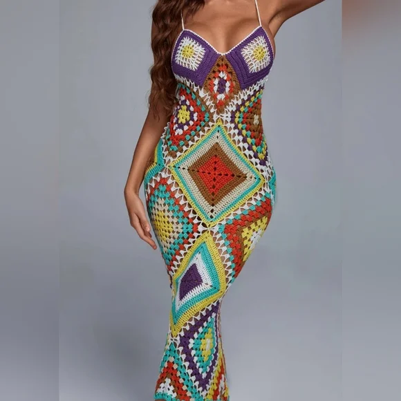 Bella Barnett Romo Weave Maxi Dress New Medium - Picture 4 of 12